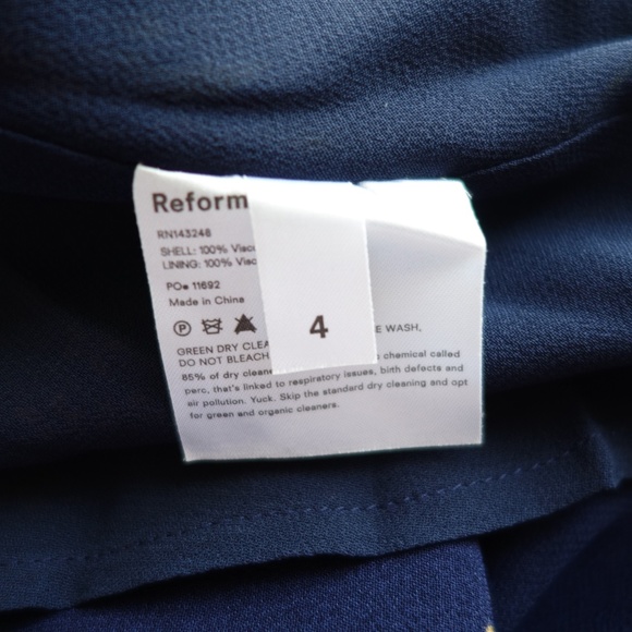 Reformation Floral Midi Dress in Navy and Yellow - Picture 8 of 8